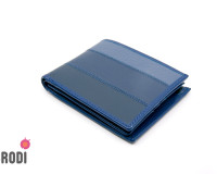Modro modra usnjena moška denarnica Marko