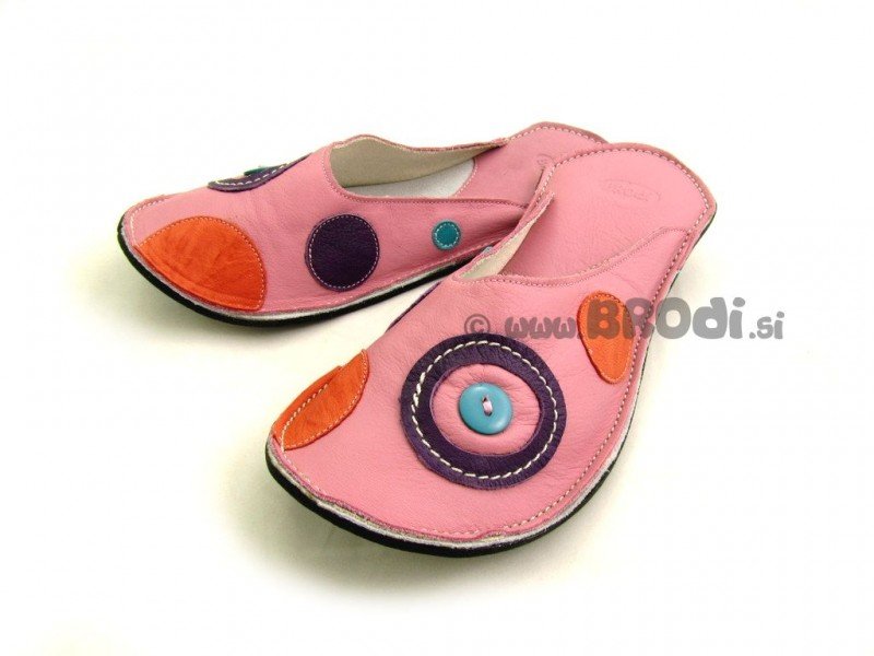 Ajda Pink with Circles and Button