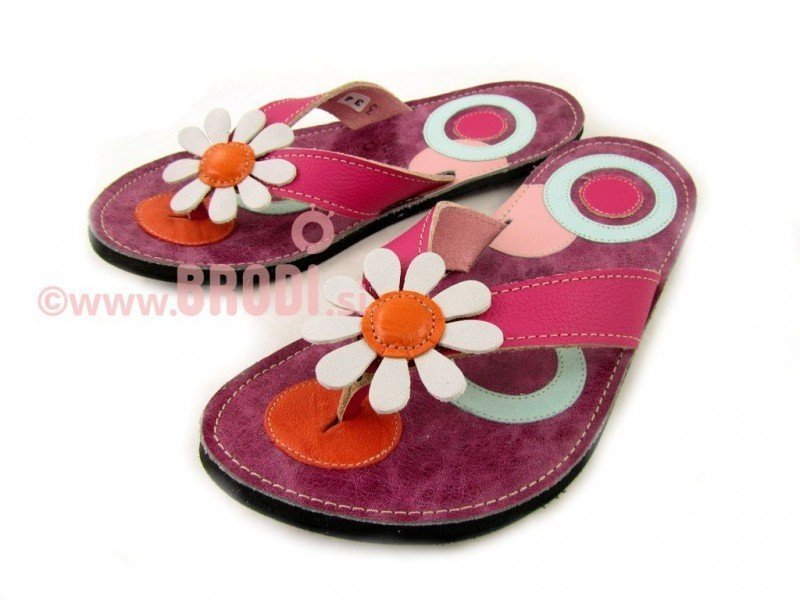 Flip-flops Mimi with Circles Different Decorations