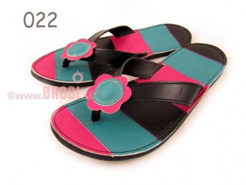 Flip-flops Mimi Blue and Pink Different Decorations