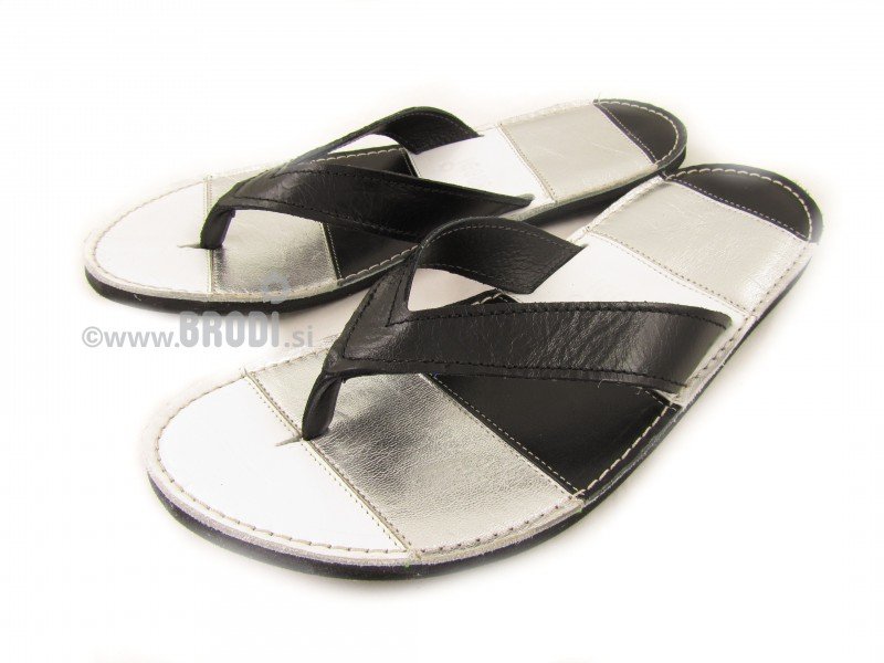 Flip-flops Mimi Silver and White