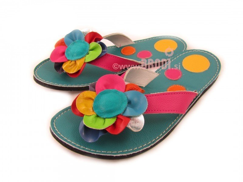 Flip-flops Rozi Blue with Circles