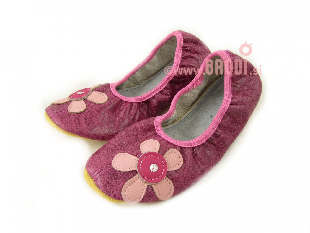 School Slippers with Flower