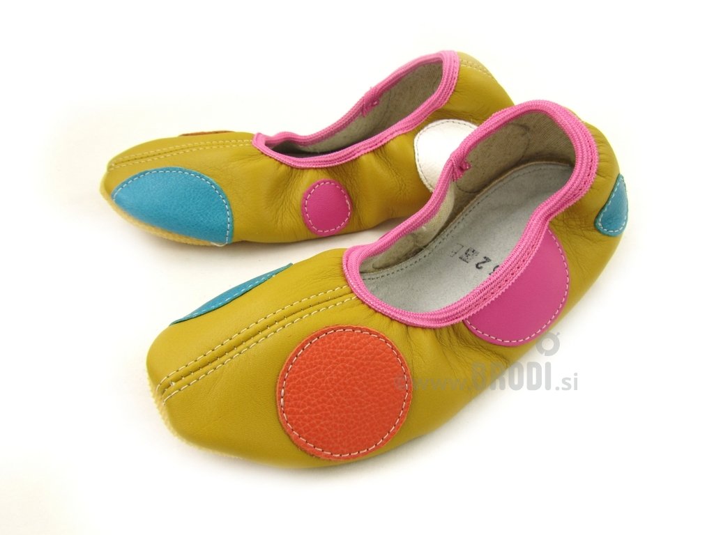 School Slippers Yellow with Circles