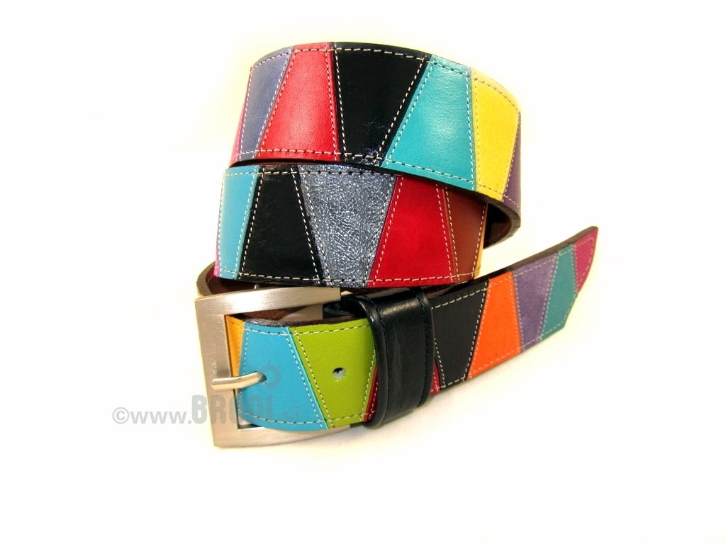 Leather Belt Kiri Cubes Colours