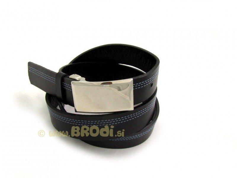 Leather Belt with Stitches