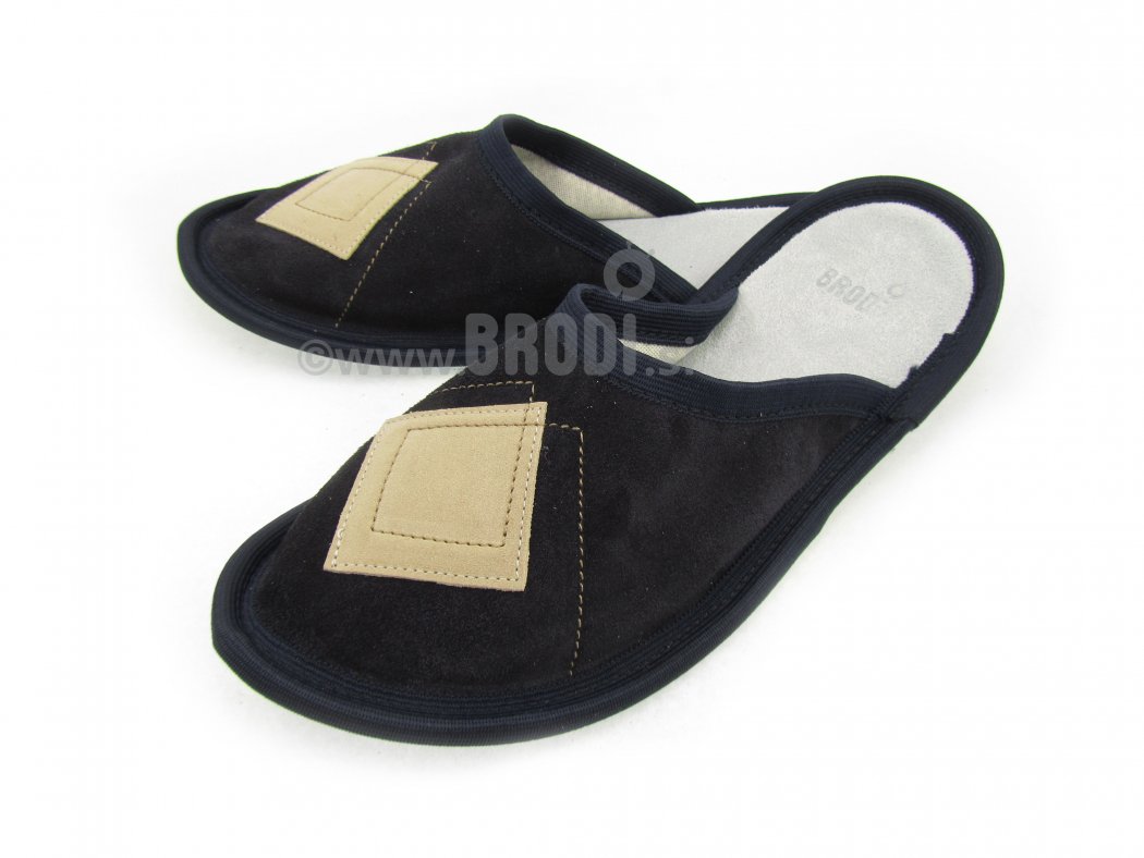 Leather Slippers Classic Black