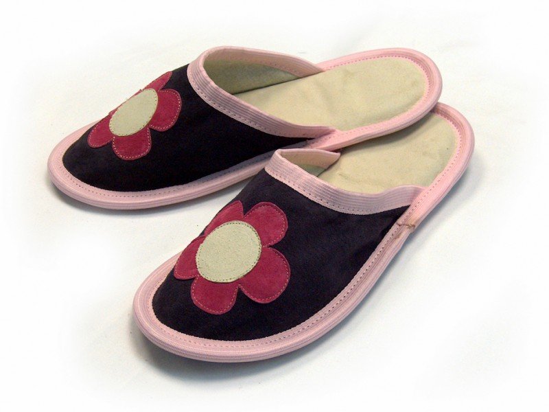 Leather Slippers Classic Violet