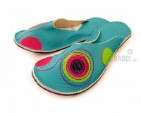 Ajda Turquoise with Colourful Circles