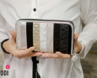 Wallet FLORA Black and Silver