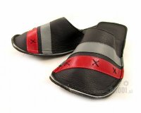 Gal Black with Grey and Red Stripes