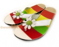 Flip-flops Mimi Colourful Stripes Different Decorations