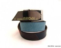 Leather Belt Brown and Blue